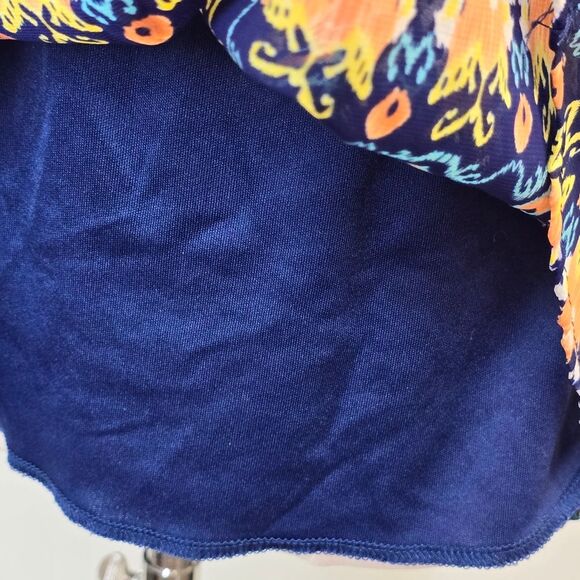 Peach Royal Women's Aztec Print Off Shoulder Mini Dress S - Picture 12 of 16